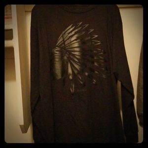 Ring of Fire black graphic long sleeve T Shirt